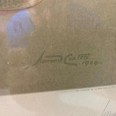 PAIR Signed Egyptian Prints Thothmes & Aahmes by Howard S Carter King Tut Discoverer
