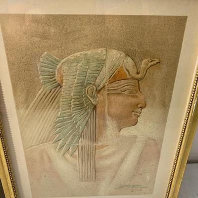 PAIR Signed Egyptian Prints Thothmes & Aahmes by Howard S Carter King Tut Discoverer