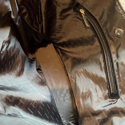 Lot of 2 New Versace Black Gold Luxury Promo Tote Bags Patent Leather