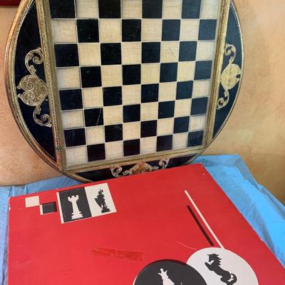 Vintage Chess Set & Board
