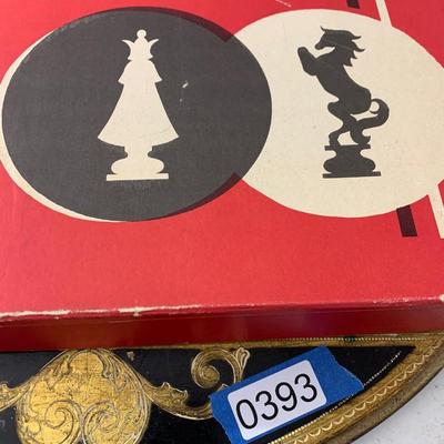 Vintage Chess Set & Board