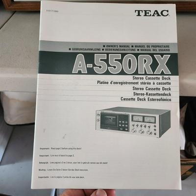 Vintage TEAC A-550RX Stereo Cassette Deck w Manual