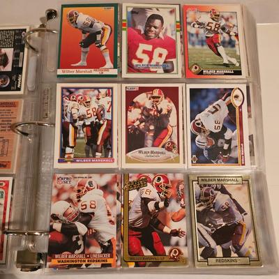 Washington Redskins Football Cards in Two Binders (BDB-JS)
