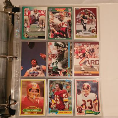 Washington Redskins Football Cards in Two Binders (BDB-JS)