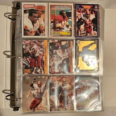 Washington Redskins Football Cards in Two Binders (BDB-JS)