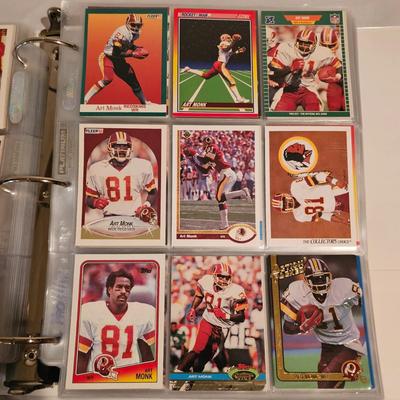Washington Redskins Football Cards in Two Binders (BDB-JS)