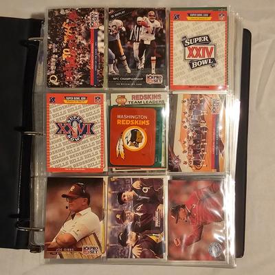 Washington Redskins Football Cards in Two Binders (BDB-JS)