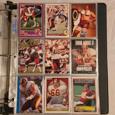 Washington Redskins Football Cards in Two Binders (BDB-JS)