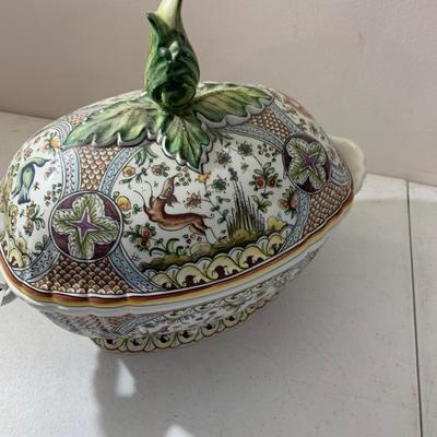 Hand Painted Portugal Soup Toureen