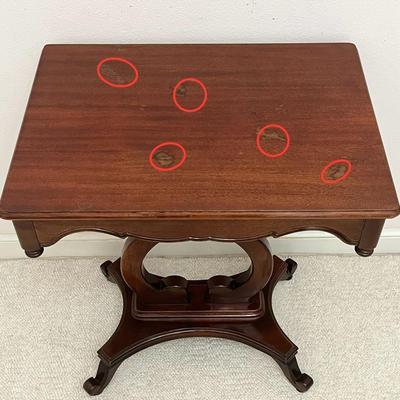 Vtg. Carved Mahogany Side Table ~*Read Details