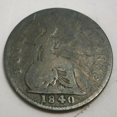 United kingdom 1840 Queen Victoria Four Pence Silver Coin,