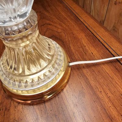 Pair of Clear Glass Table Lamps (BDF-JS)