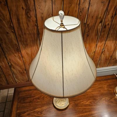 Pair of Clear Glass Table Lamps (BDF-JS)