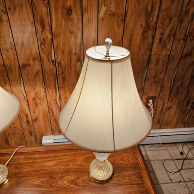 Pair of Clear Glass Table Lamps (BDF-JS)