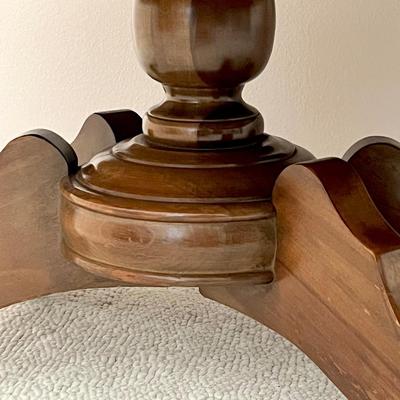 Vtg. Mahogany Leather Top Coffee Table With Metal Clawfoot Legs