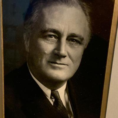 Franklin D Roosevelt Business Card & Photo Framed / Matted