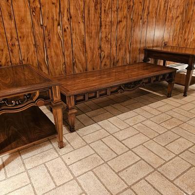 Two Matching End Tables & Coffee Table (BDF-JS)