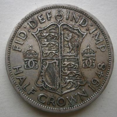 United Kingdom 1948 Half Crown Coin,