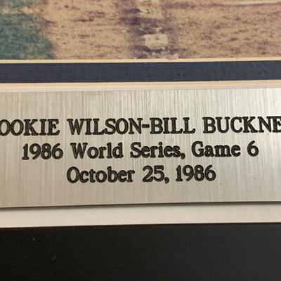 1986 World Series Bill Buckner Mookie Wilson w/COA