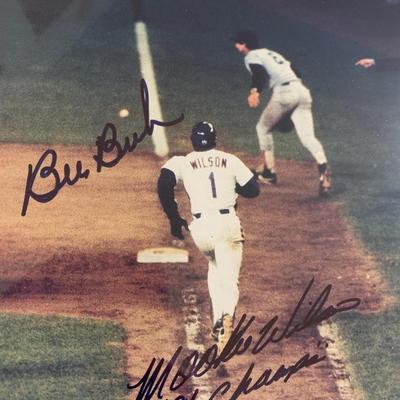 1986 World Series Bill Buckner Mookie Wilson w/COA