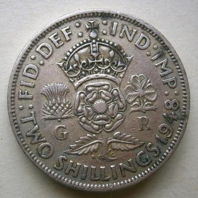 United Kingdom - 1948 Two Shillings Coin