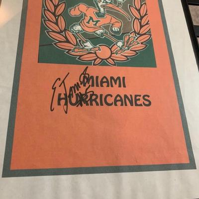 Edgerrin James Miami Hurricanes Autograph