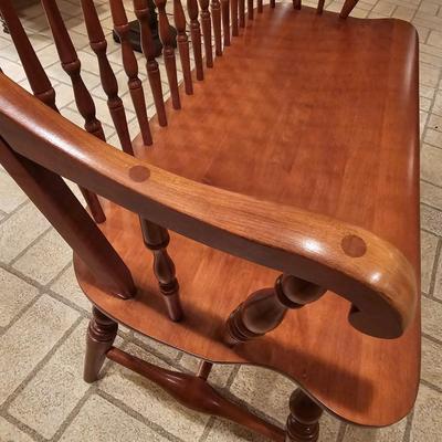 Hitchcock Oak Colonial Spindle Back Bench (BDF-JS)