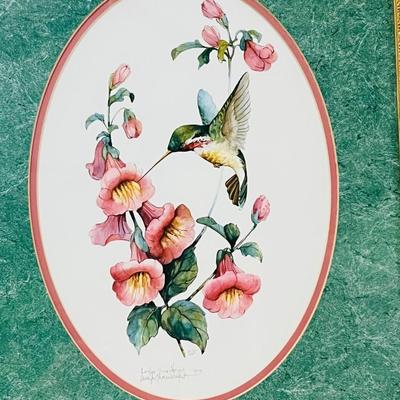 Carolyn Shores Wright Signed & Numbered Lithographs Hummingbird Pictures