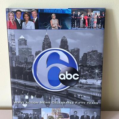 LOT 15: Philadelphia Eagles Stained Glass & Channel 6 ABC Coffee Table Book