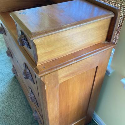LOT 33: Vintage Wooden Dresser (Top Piece Detached)
