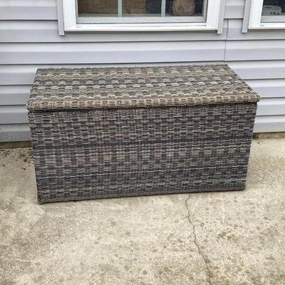 LOT 88: Wicker Style Patio Storage and Contents