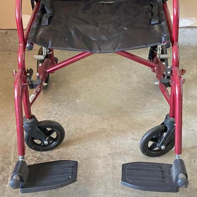 LOT 90: Folding Drive Walker, Transporter, Cup Holder and Two Canes