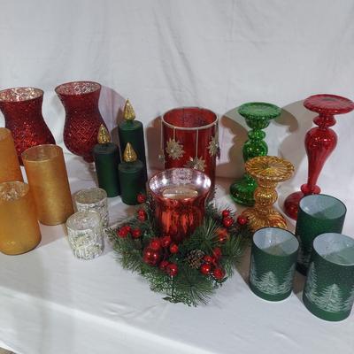 Christmas Holiday Candle Accessories and Flameless Candles (B2-BBL)