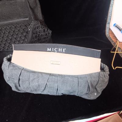 MICHE BAG AND WORTHINGTON CLOTH PURSES PLUS WILD DIVA SANDALS SIZE 8.5