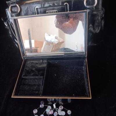 MICHE PURSE AND A FELT LINED MIRRORED JEWELRY BOX