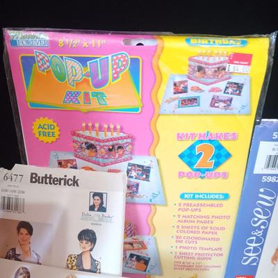 SEWING PATTERNS AND SOME ARTS AND CRAFTS ITEMS