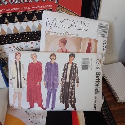 SEWING PATTERNS AND SOME ARTS AND CRAFTS ITEMS