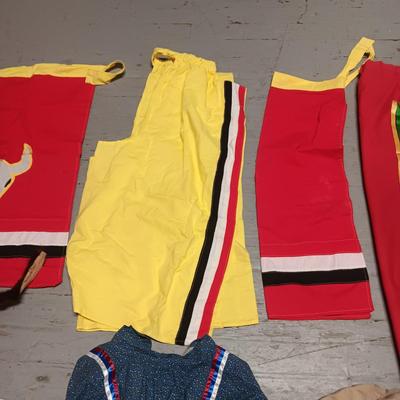 COSTUMES WORN FOR A TRIBAL GATHERING AND 2 T-SHIRTS