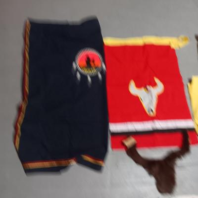 COSTUMES WORN FOR A TRIBAL GATHERING AND 2 T-SHIRTS