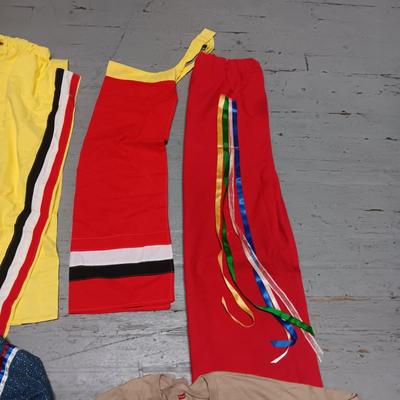 COSTUMES WORN FOR A TRIBAL GATHERING AND 2 T-SHIRTS