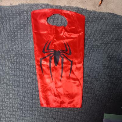 CHILD'S MARVEL SPIDER-MAN COSTUME, PAJAMAS AND SATIN CAPE SIZE 6 - 7