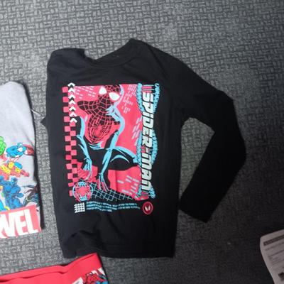 CHILD'S MARVEL SPIDER-MAN SWEAT PANTS, PJ BOTTOMS AND T-SHIRTS SIZE 6 - 7