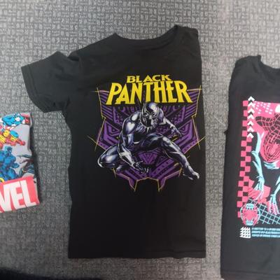 CHILD'S MARVEL SPIDER-MAN SWEAT PANTS, PJ BOTTOMS AND T-SHIRTS SIZE 6 - 7