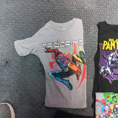 CHILD'S MARVEL SPIDER-MAN SWEAT PANTS, PJ BOTTOMS AND T-SHIRTS SIZE 6 - 7