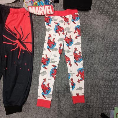 CHILD'S MARVEL SPIDER-MAN SWEAT PANTS, PJ BOTTOMS AND T-SHIRTS SIZE 6 - 7