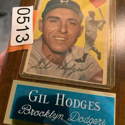 Gil Hodges Brooklyn Dodgers Baseball Card On Mount