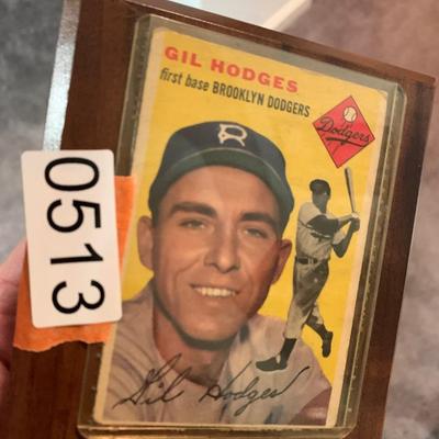 Gil Hodges Brooklyn Dodgers Baseball Card On Mount