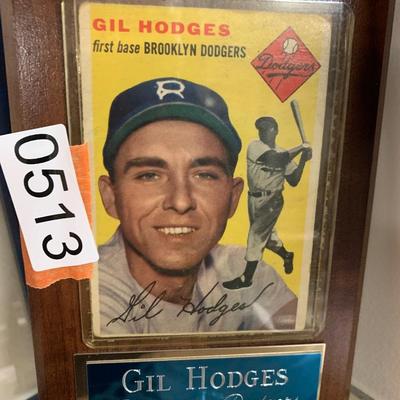 Gil Hodges Brooklyn Dodgers Baseball Card On Mount