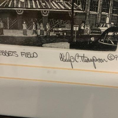 Signed Sketch Ebbets Field Framed 1/150
