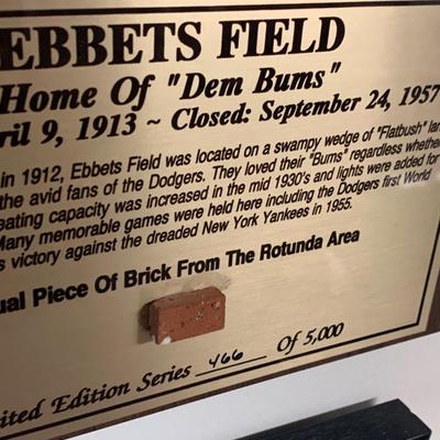 Piece of Brick From Ebbets Field